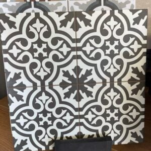 Venice Black Motieftegel 40x40 cm